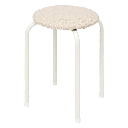 Alpha 55 Beige Tabouret en métal et assise polyester chiné – Moderne