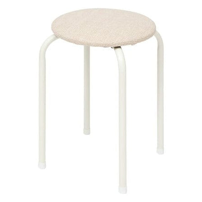 Alpha 55 Beige Tabouret en métal et assise polyester chiné – Moderne