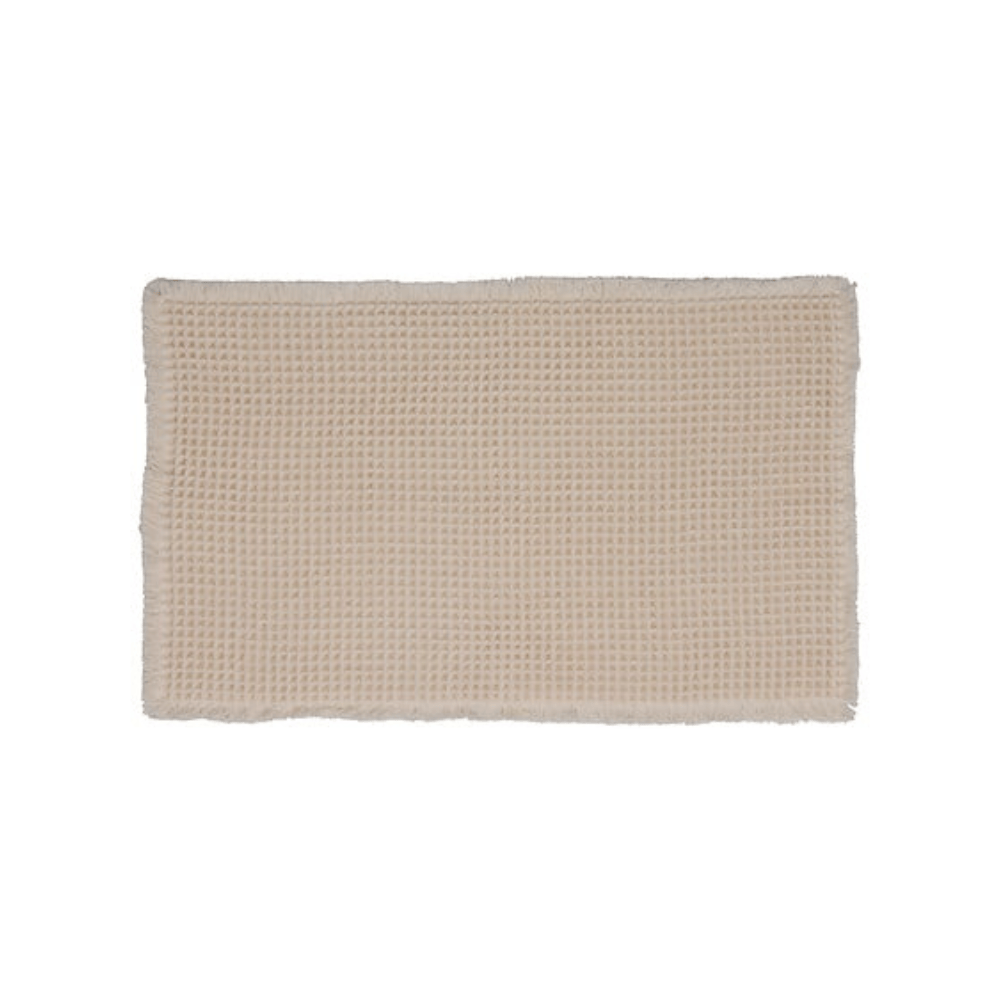 Alpha 55 Beige Tapis de Bain Waffle 50 x 80 cm Nid d’Abeille