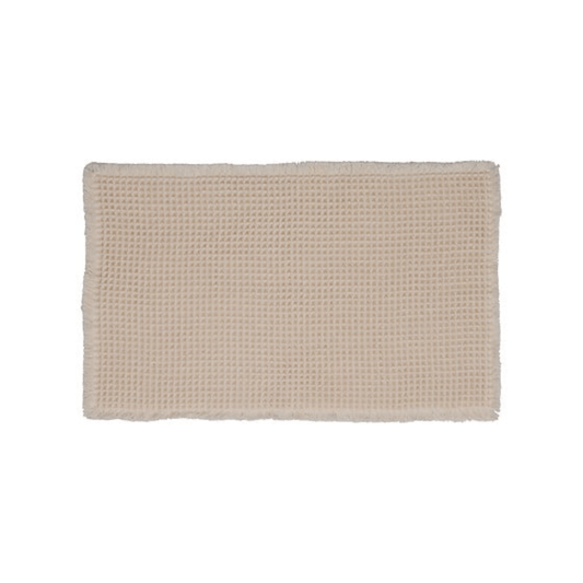 Alpha 55 Beige Tapis de Bain Waffle 50 x 80 cm Nid d’Abeille