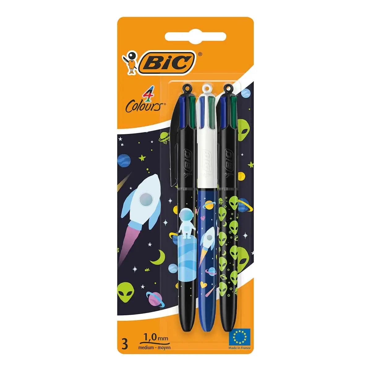 Alpha 55 Bic, 3 stylos à bille de 4 couleurs "Ufo"