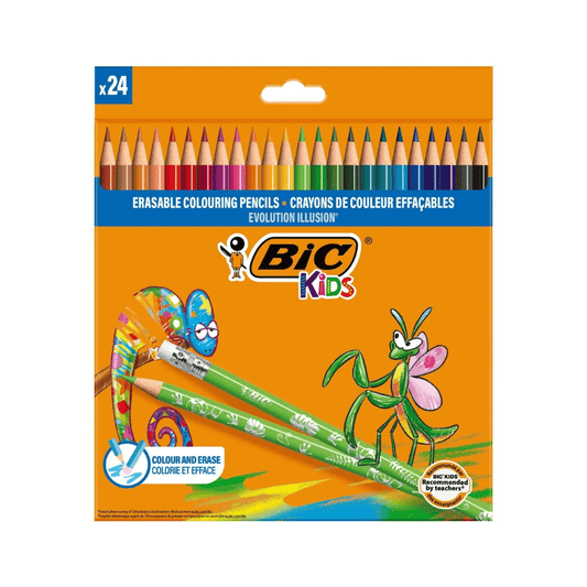 Alpha 55 BIC Kids Evolution Illusion 24 Crayons Effaçables