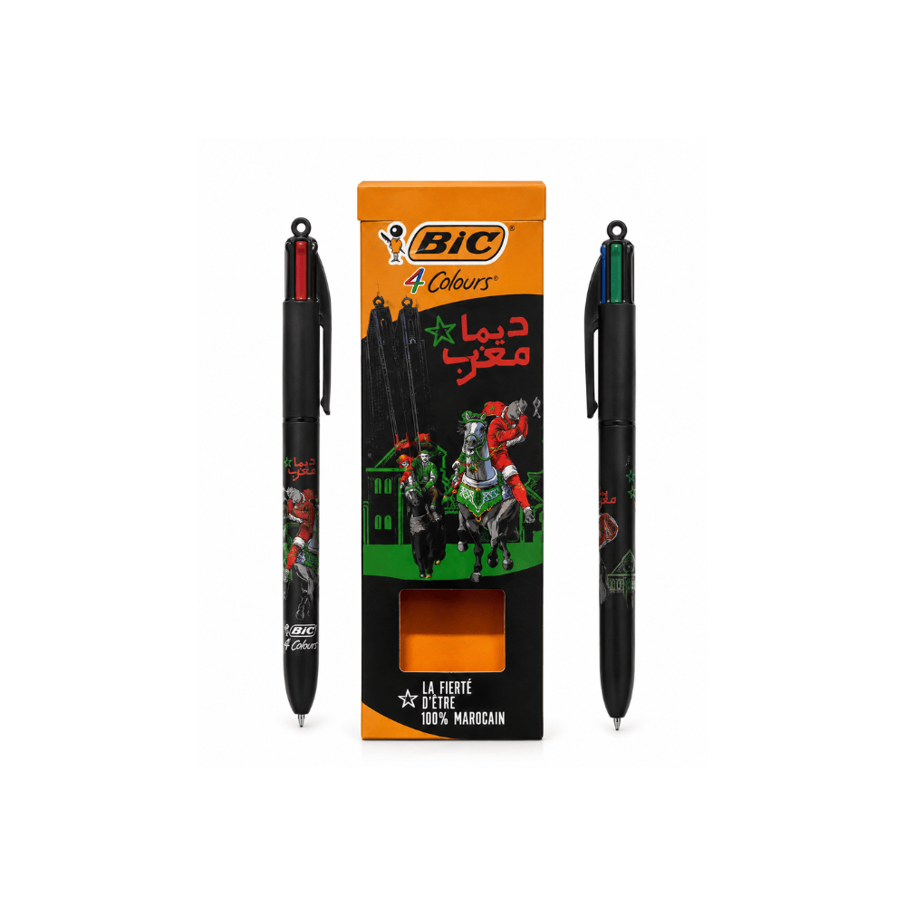 Alpha 55 Bic, Set de 2 Stylos 4 Couleurs "Dima Maghreb"