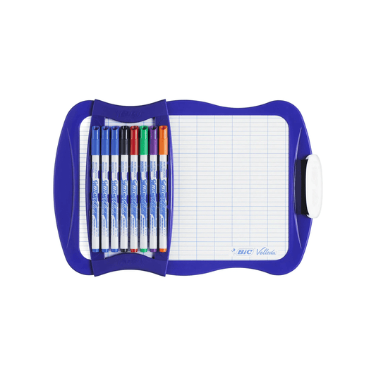 Alpha 55 BIC velleda ardoise 21x31 cliiip + 8feutres
