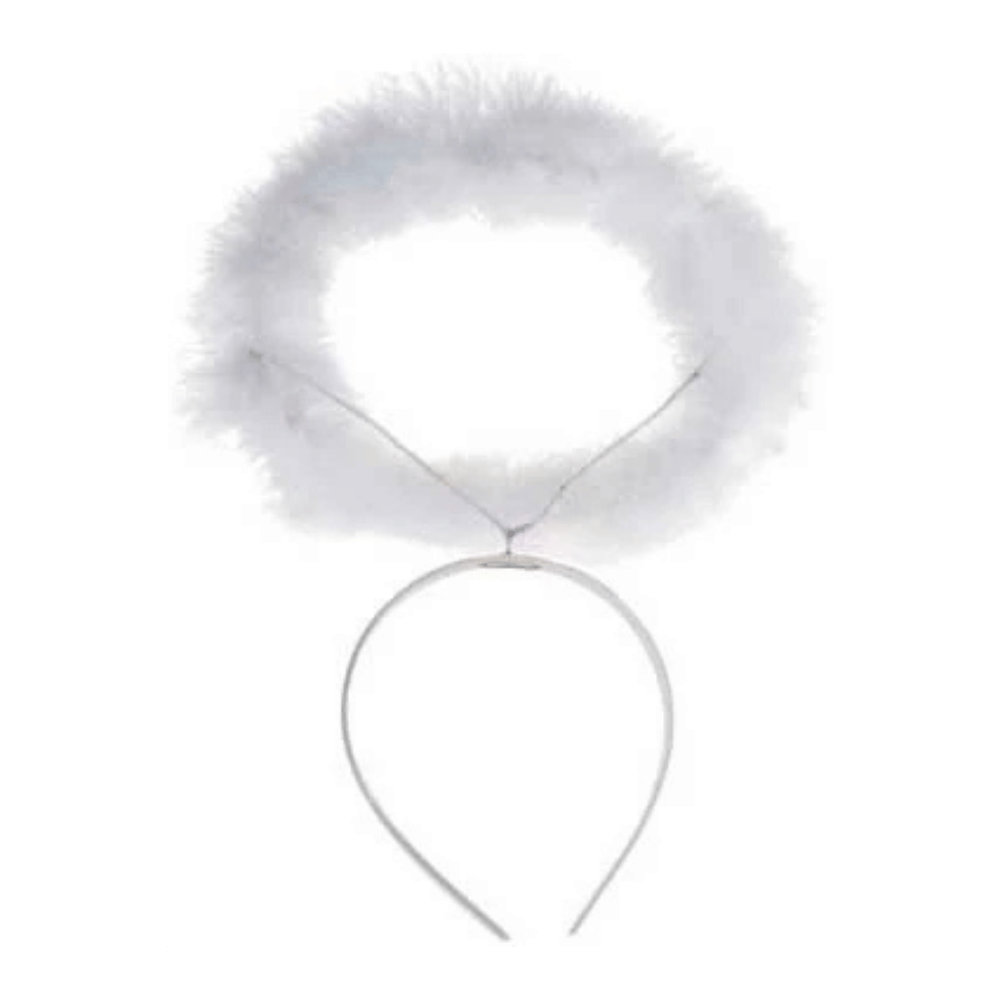 Alpha 55 Blanc Auréole d’ange marabout – Accessoire de déguisement