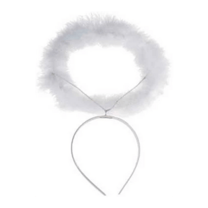 Alpha 55 Blanc Auréole d’ange marabout – Accessoire de déguisement