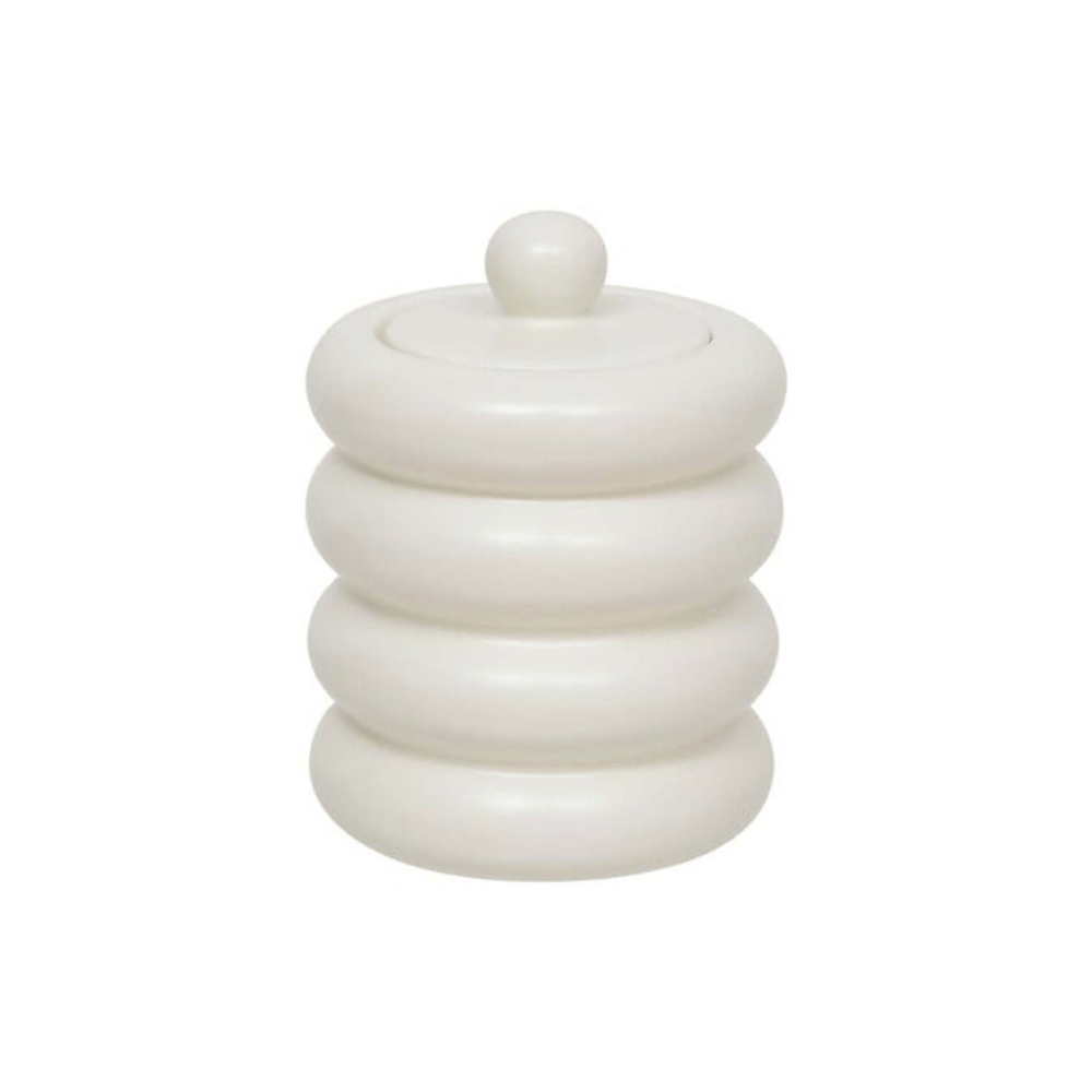 Alpha 55 Blanc Boîte Déco Mike en Céramique Blanche 14,7 cm