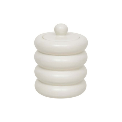 Alpha 55 Blanc Boîte Déco Mike en Céramique Blanche 14,7 cm