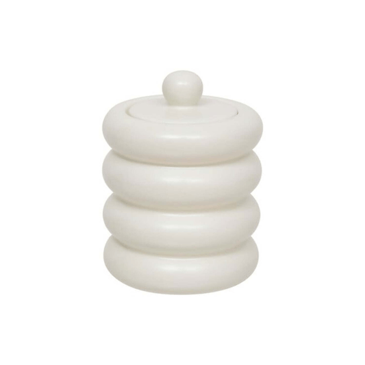 Alpha 55 Blanc Boîte Déco Mike en Céramique Blanche 14,7 cm