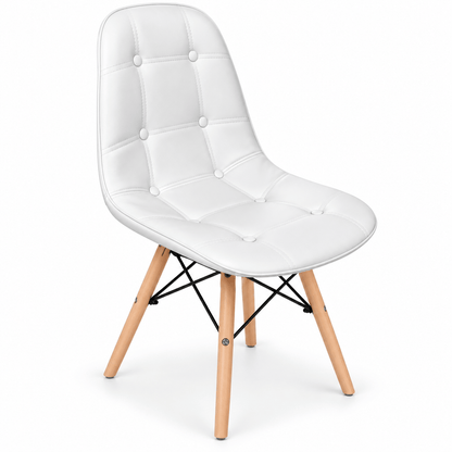 Alpha 55 Blanc Chaise Scandinave Confort