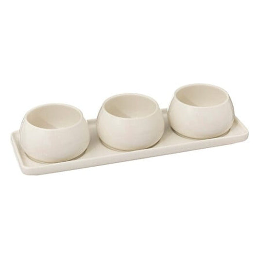 Alpha 55 Blanc Chaud Set apéritif de 4 pièces, en céramique