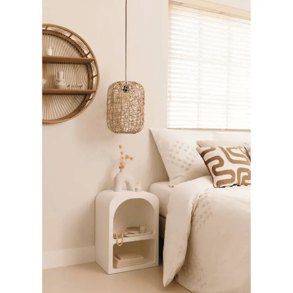 Alpha 55 Blanc Chevet SOLEYA 2 Niches Pratique et Élégant