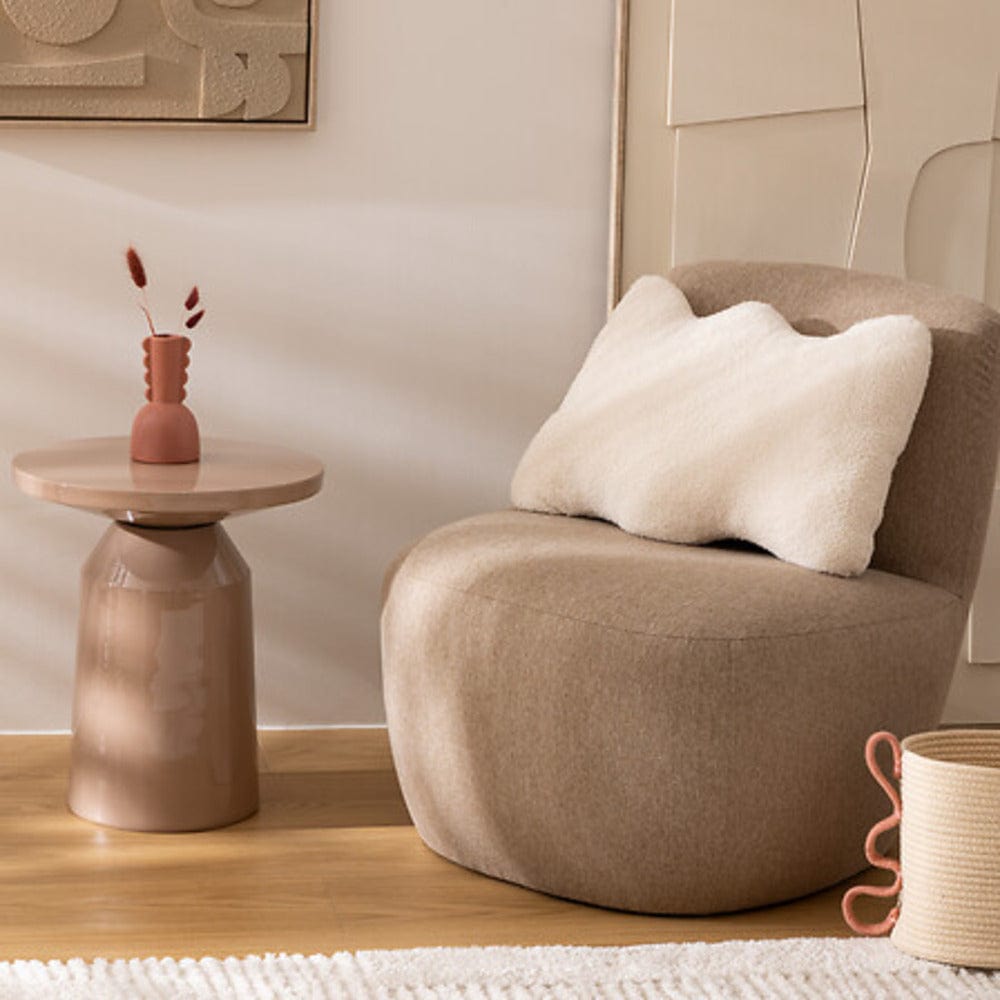 Alpha 55 Blanc Coussin décoratif en fourrure