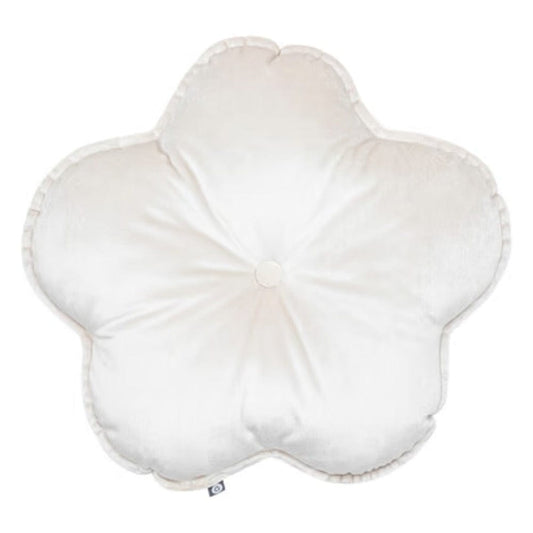 Alpha 55 Blanc Coussin fleur en velours
