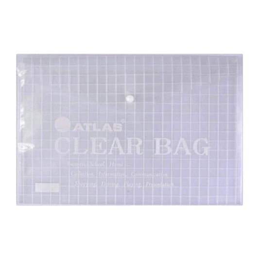 Enveloppe A4 à Bouton Atlas Clear Bag — Alpha 55 Maroc