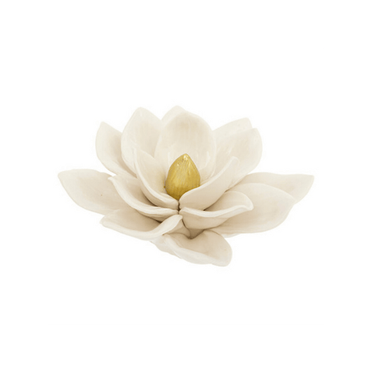 Alpha 55 Blanc Fleur déco à poser en céramique