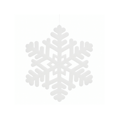 Alpha 55 Blanc Flocon pailleté à suspendre – Déco Noël Alpha55