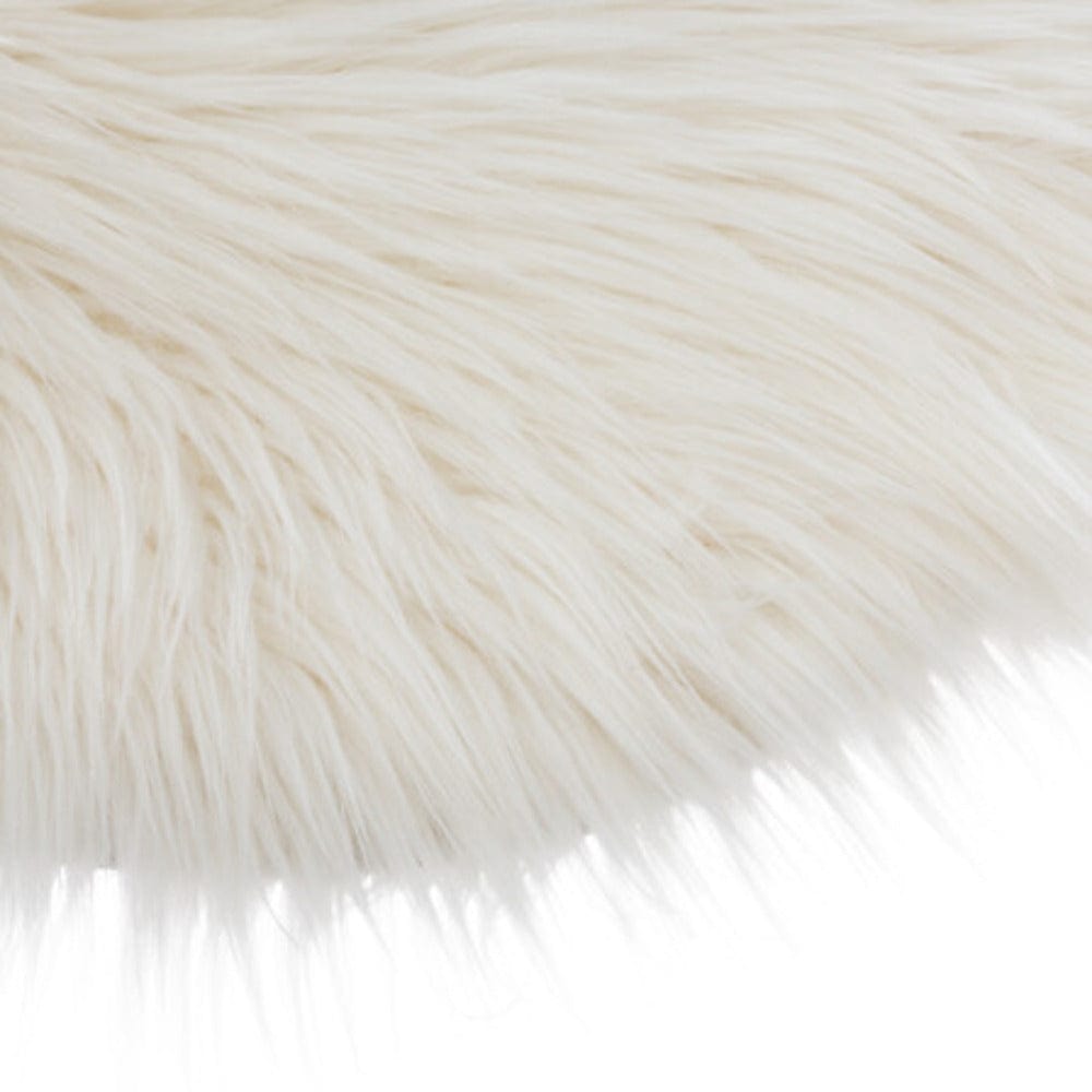 Alpha 55 Blanc Galette de chaise en fourrure