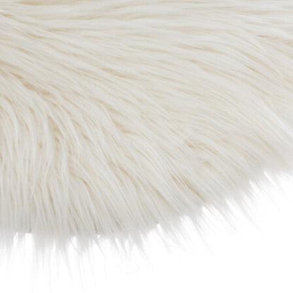 Alpha 55 Blanc Galette de chaise en fourrure