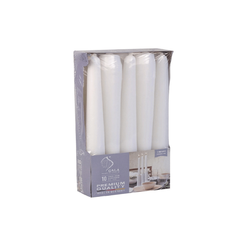 Alpha 55 Blanc Lot de 10 bougies flambeau