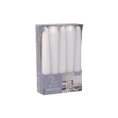 Alpha 55 Blanc Lot de 10 bougies flambeau