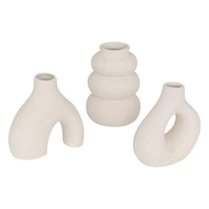 Alpha 55 Blanc Lot de 3 soliflores en céramique