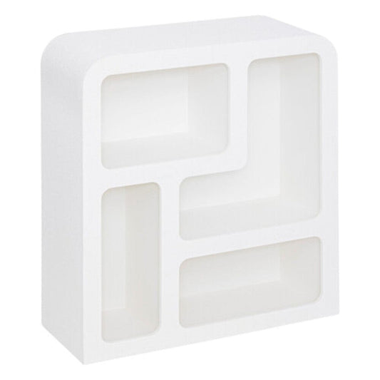 Alpha 55 Blanc Meuble étagère 4 niches "Soleya"