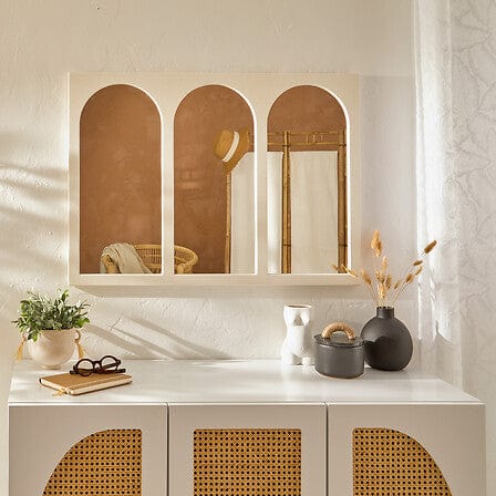 Alpha 55 Blanc Miroir mural "Sohane"