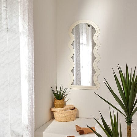 Alpha 55 Blanc Miroir vague "Emily"