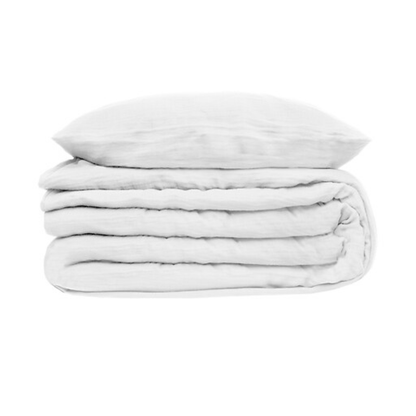 Alpha 55 Blanc Parure de Lit 260 x 240 cm Double Gaze de Coton