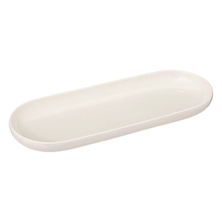 Alpha 55 Blanc Plat ovale Nora élégant et pratique