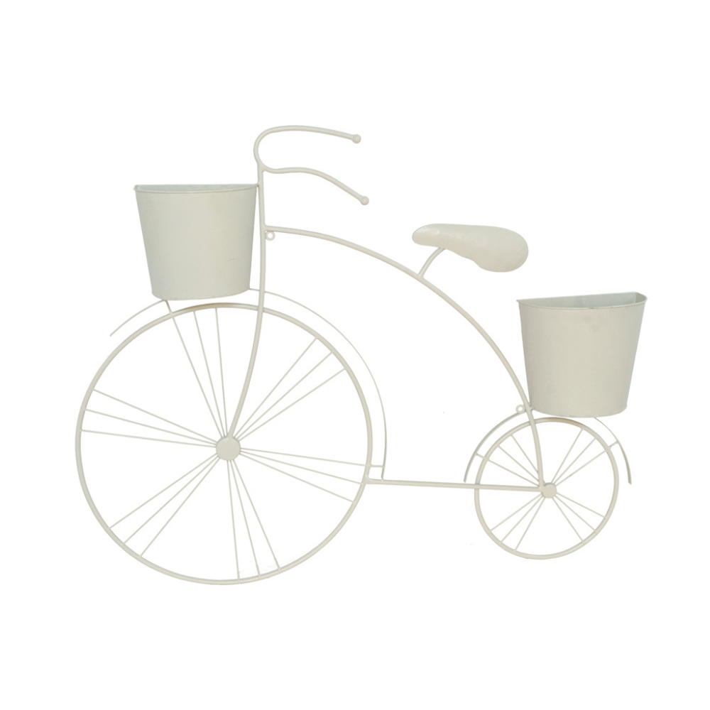 Alpha 55 Blanc Porte-plante vélo à 2 paniers déco Gala
