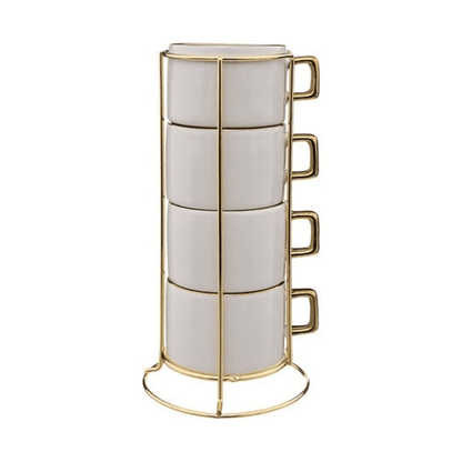 Alpha 55 Blanc Rack 4 tasses Arya 17cl élégant