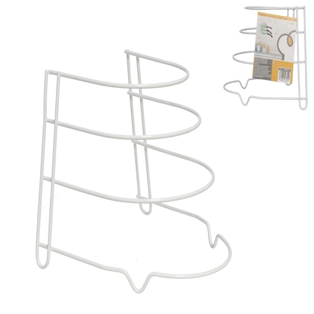 Alpha 55 Blanc Rack à poêles en métal à 3 niveaux