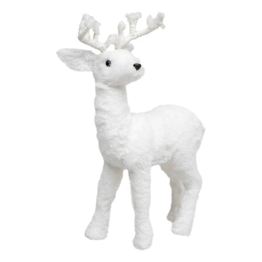 Alpha 55 Blanc Renne debout blanc – Déco de Noël élégante Alpha55