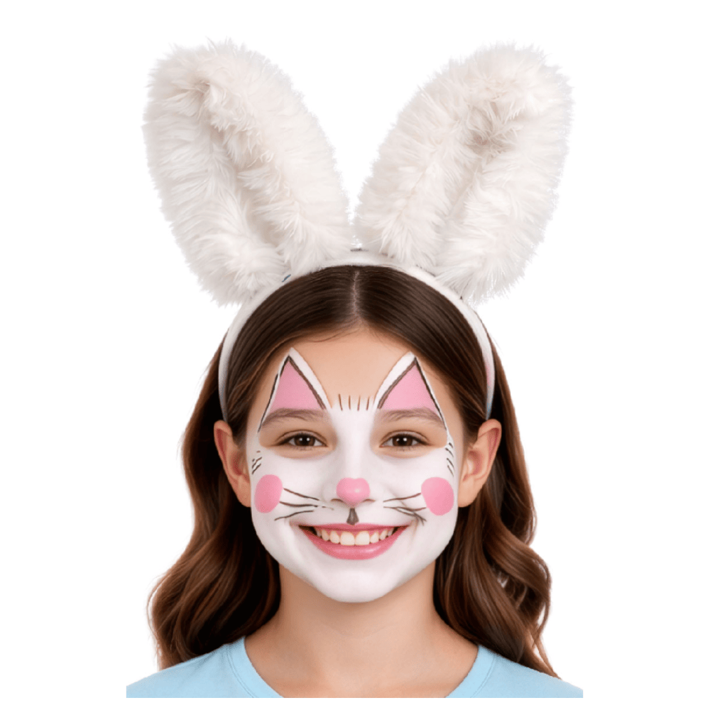 Alpha 55 Blanc Serre-Tête Enfant Oreilles Lapin en Peluche