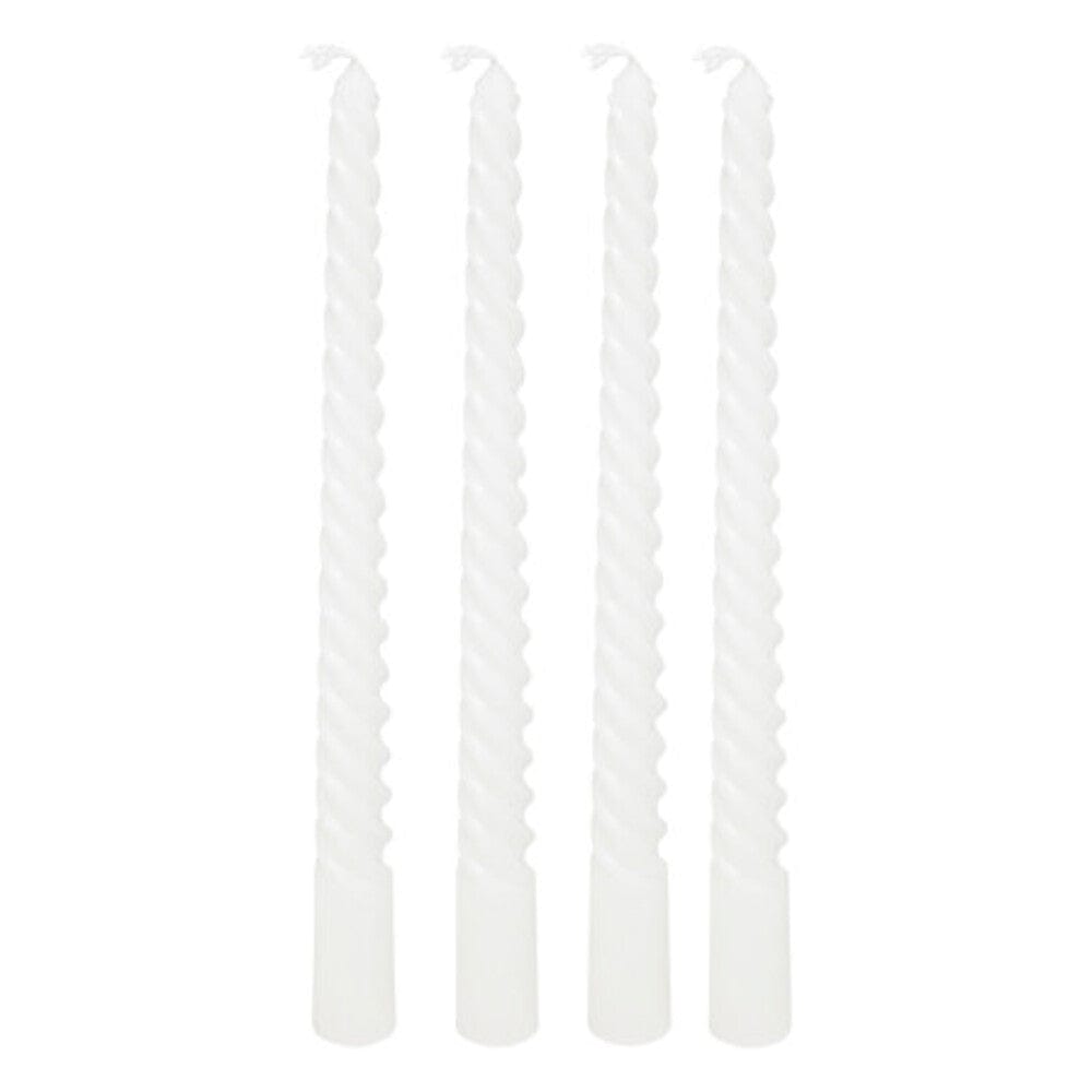 Alpha 55 Blanc Set de 4 Bougies Bâton Twist HUGO – Déco Élégante