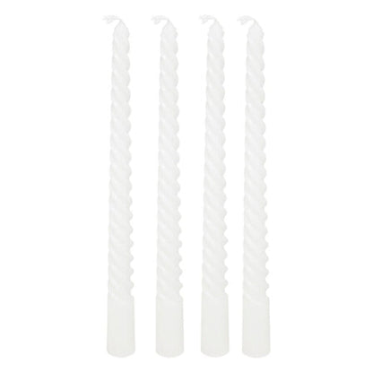 Alpha 55 Blanc Set de 4 Bougies Bâton Twist HUGO – Déco Élégante