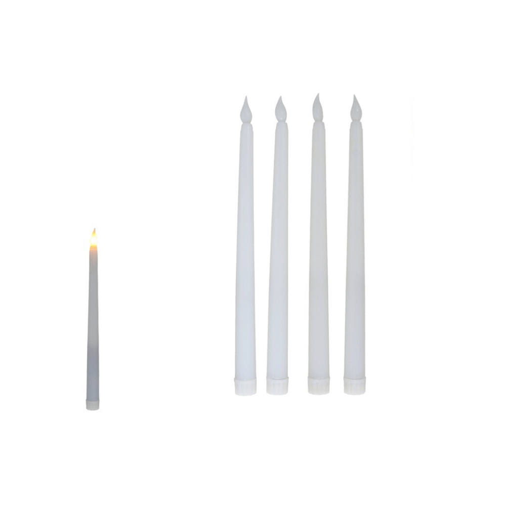 Alpha 55 Blanc Set de 4 bougies flambeau LED blanc