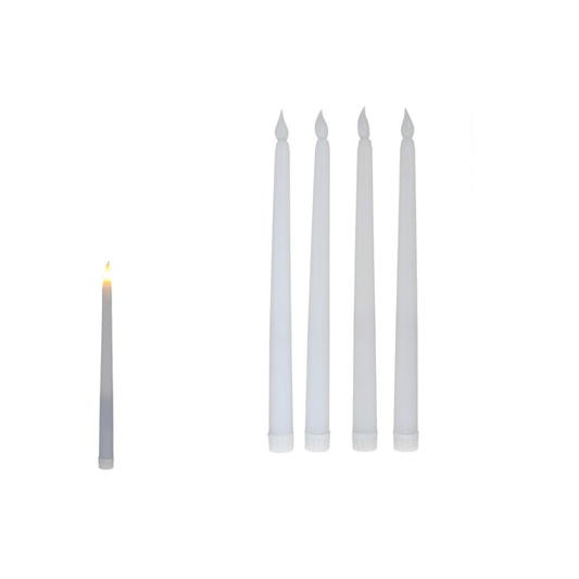 Alpha 55 Blanc Set de 4 bougies flambeau LED blanc