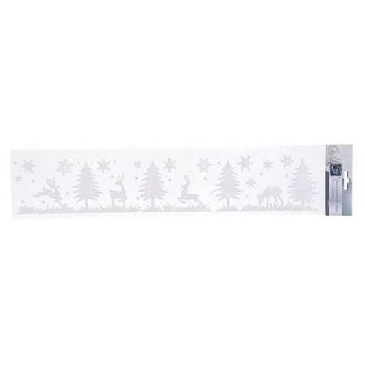 Alpha 55 Blanc Sticker banderole floquée – Décoration de fenêtre Noël
