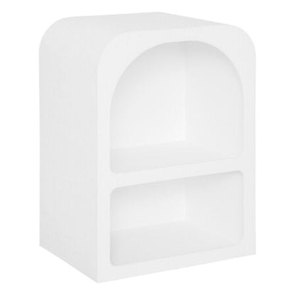 Alpha 55 Blanc Table de chevet 2 niches "SOLEYA"