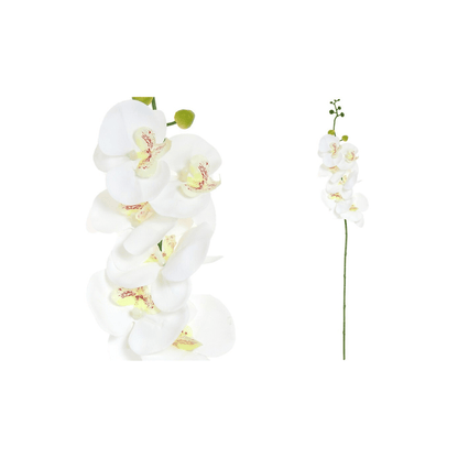 Alpha 55 Blanc Tige de 6 orchidées Real Touch décorative