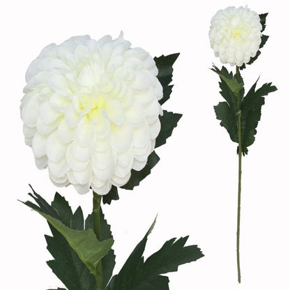 Alpha 55 Blanc Tige de dahlia artificielle