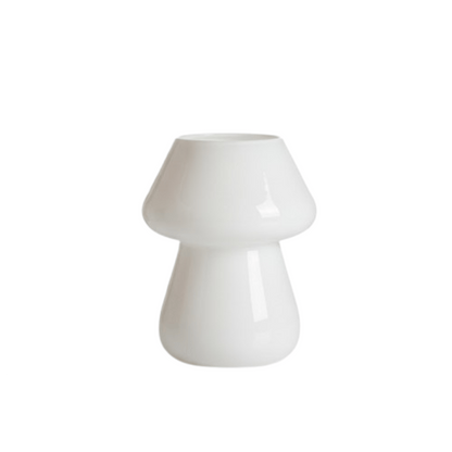 Alpha 55 Blanc Vase en Verre Forme Champignon – Design Original