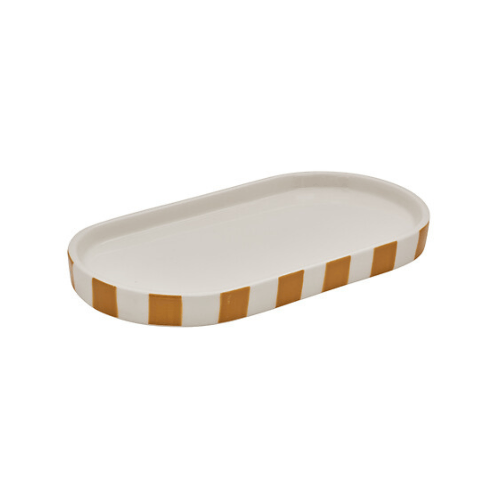 Alpha 55 Blé Plateau Strio en céramique – design élégant