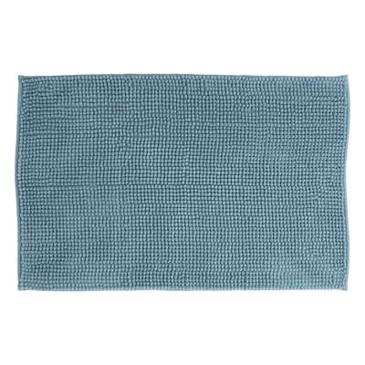 Alpha 55 bleu artic Tapis de bain 50x80 cm  CHENILLE COURT