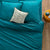 Alpha 55 Bleu canard Housse de couette 2 Personnes en Coton  240 x 220 cm