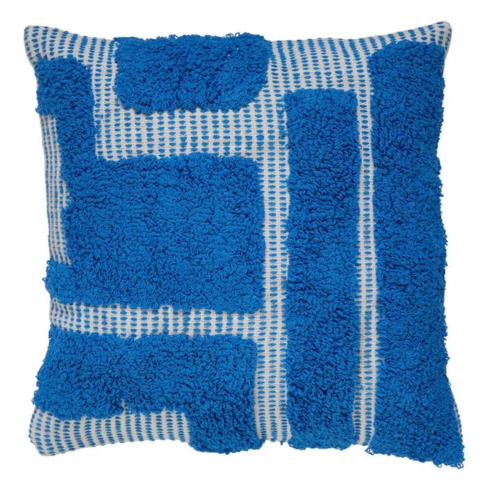 Alpha 55 bleu Clair Coussin Déco Tufté "poppy"