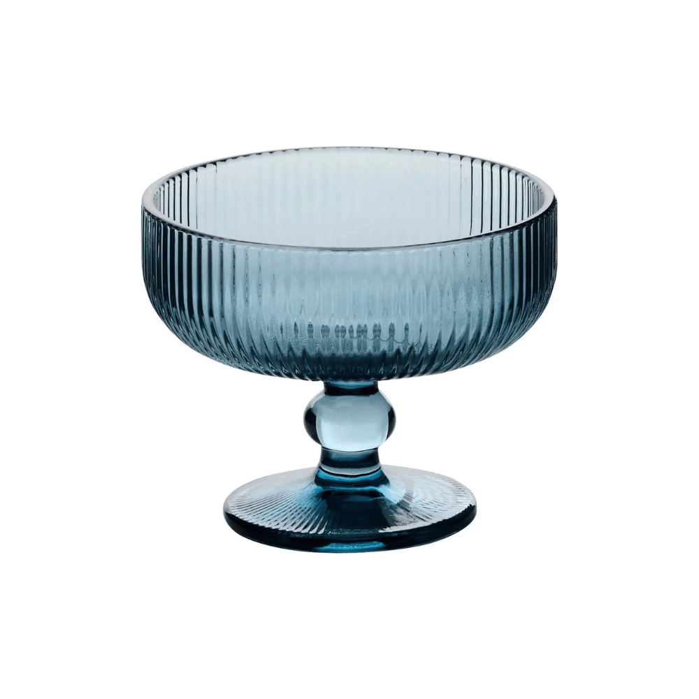 Alpha 55 Bleu Coupe à glace striée EMA – Élégante & pratique